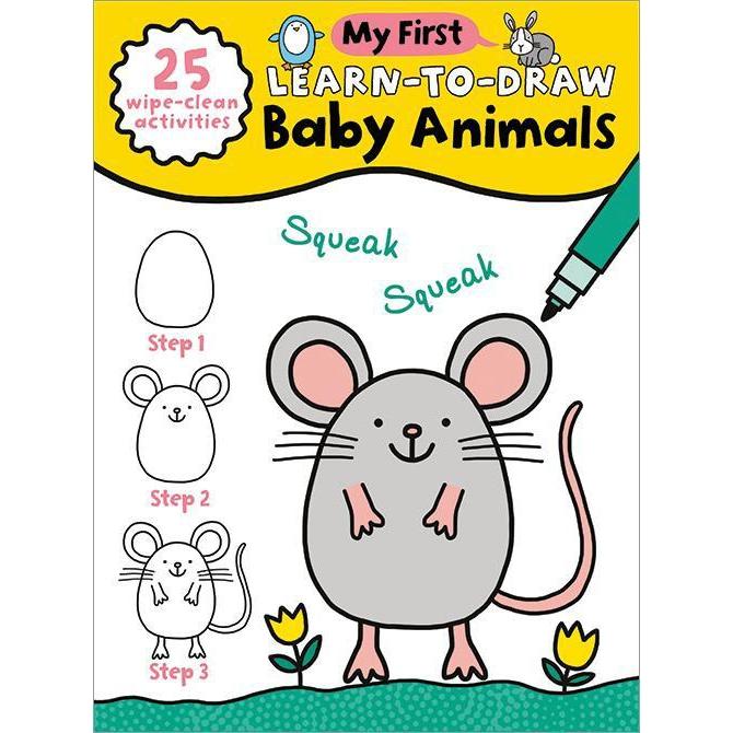 Sourcebooks My First Learn-To-Draw: Baby Animals children's book-sourcebooks-The Red Balloon Toy Store