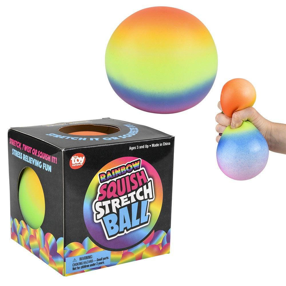 Squish & Stretch Rainbow Gummi Ball-The Toy Network-The Red Balloon Toy Store