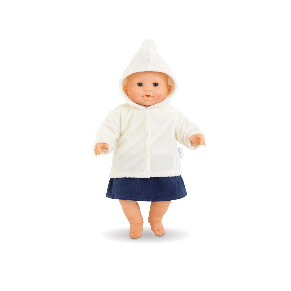 a baby doll is shown wearing the coat