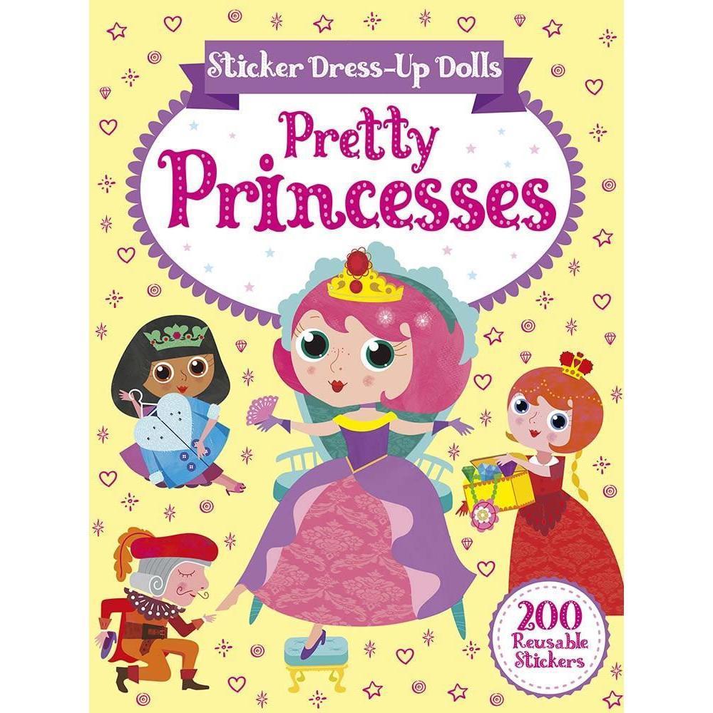 Sticker Dress-Up Dolls Pretty Princesses: 200 Reusable Stickers!-Dover Publications-The Red Balloon Toy Store