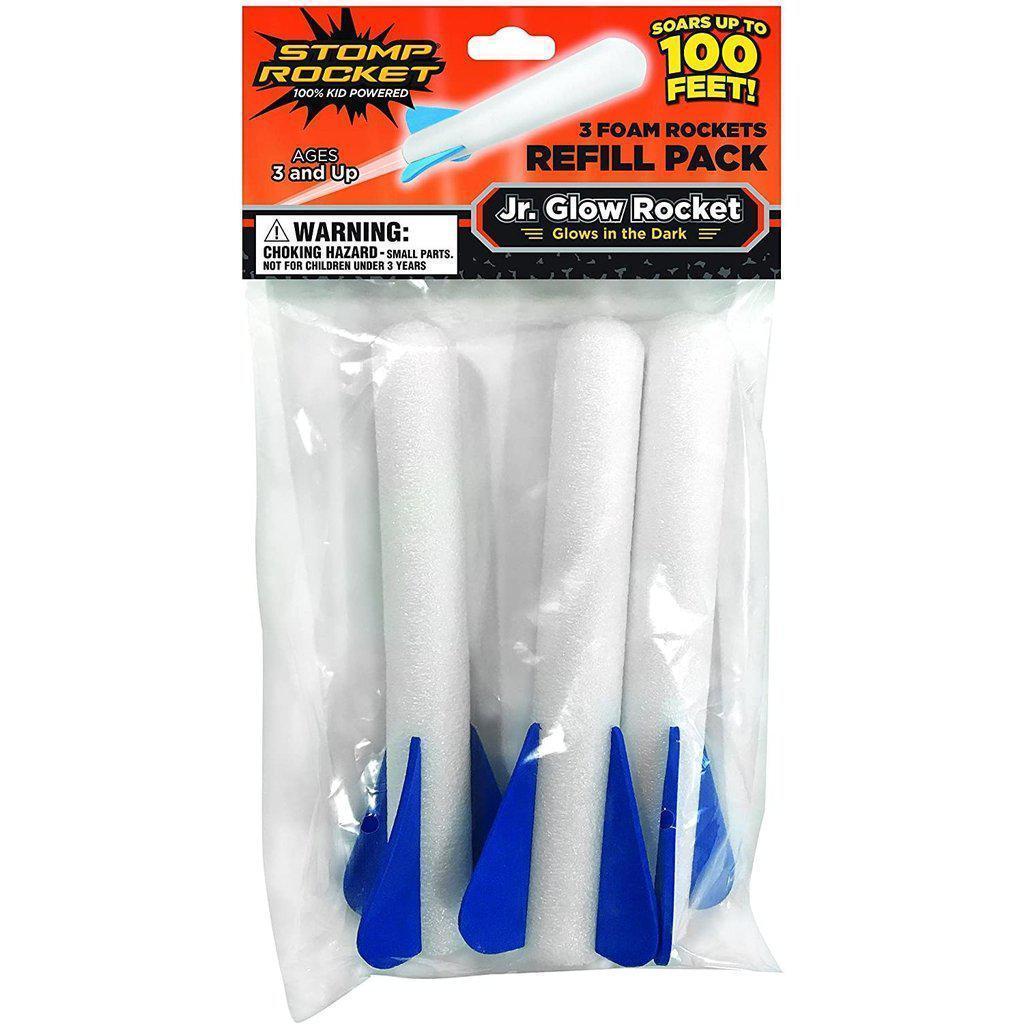 Stomp Rocket Jr. Glow Rocket Refill Pack, 3 Rockets-D&L-The Red Balloon Toy Store