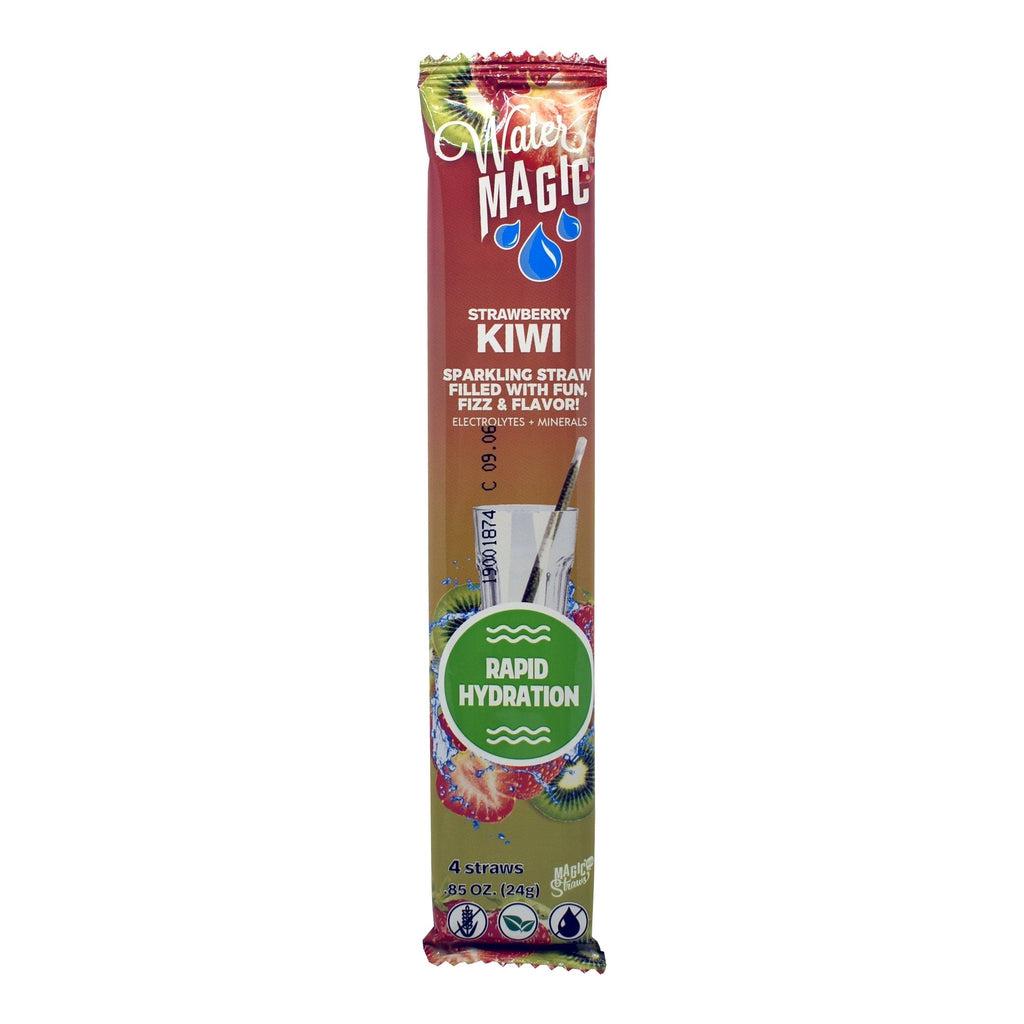 Water Magic Straws, Strawberry Kiwi flavored. Sparkling straw filled with fun, Fizz, and Flavor. Rapid hydration. 4 Straws per pack.