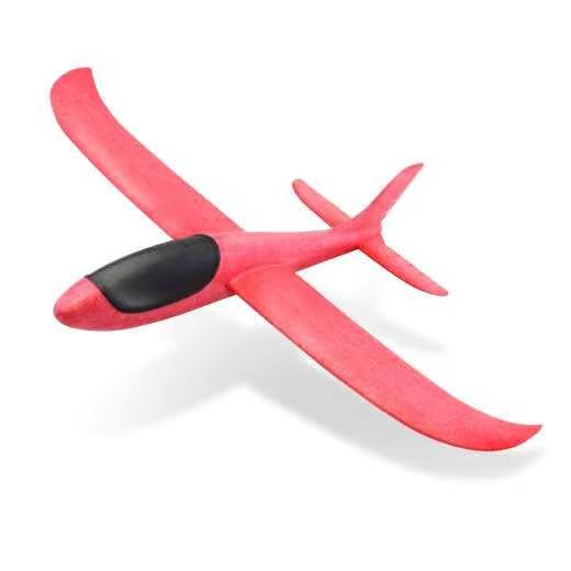 a red glider is shown. It's shaped like a normal plane and has a black oval where the cockpit would go.
