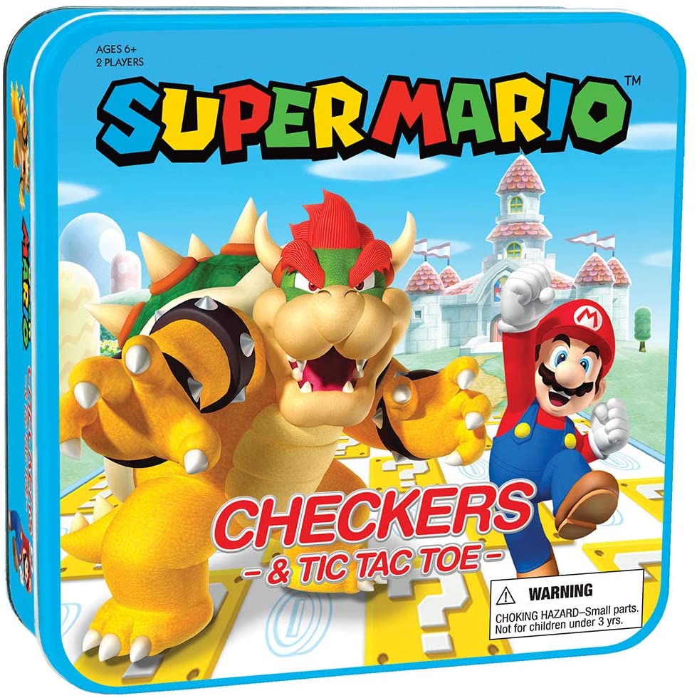 Super Mario Bros Checkers & Tic Tac Toe-USAopoly-The Red Balloon Toy Store
