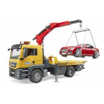 TGS Tow Truck with Roadster-Bruder-The Red Balloon Toy Store