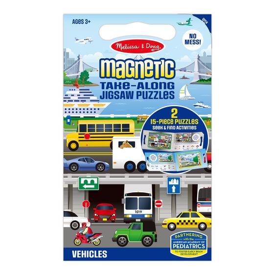 Take Along Magnetic Puzzle - Vehicles-Melissa & Doug-The Red Balloon Toy Store