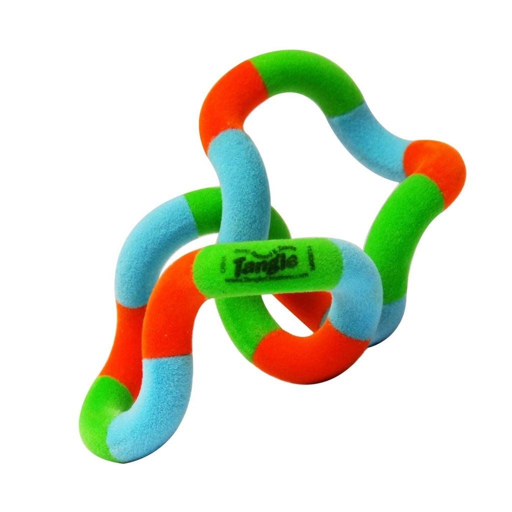 Tangle Jr. Fuzzy Orange & Green-Tangle-The Red Balloon Toy Store
