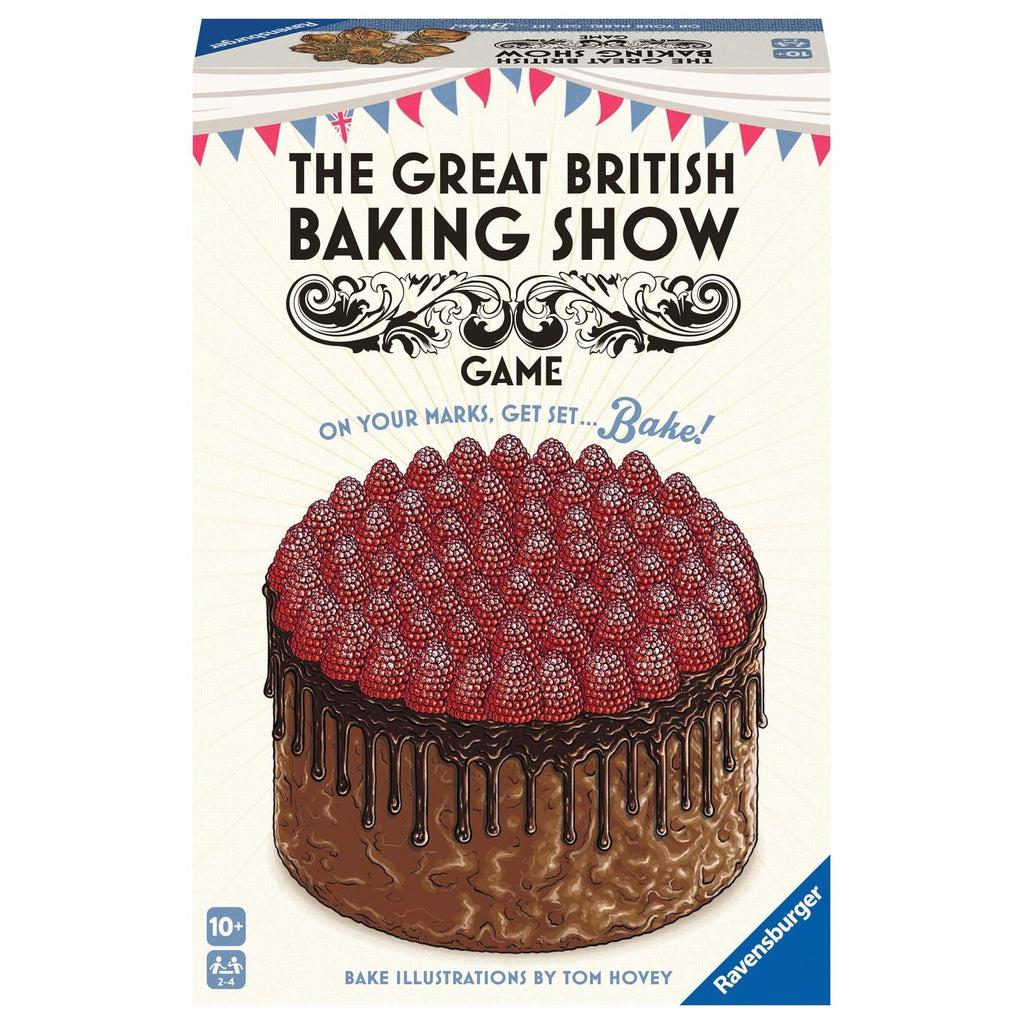 Front of the box shows the title above a chocolate cake with dark chocolate dripping from the top edge and covered in raspberries.