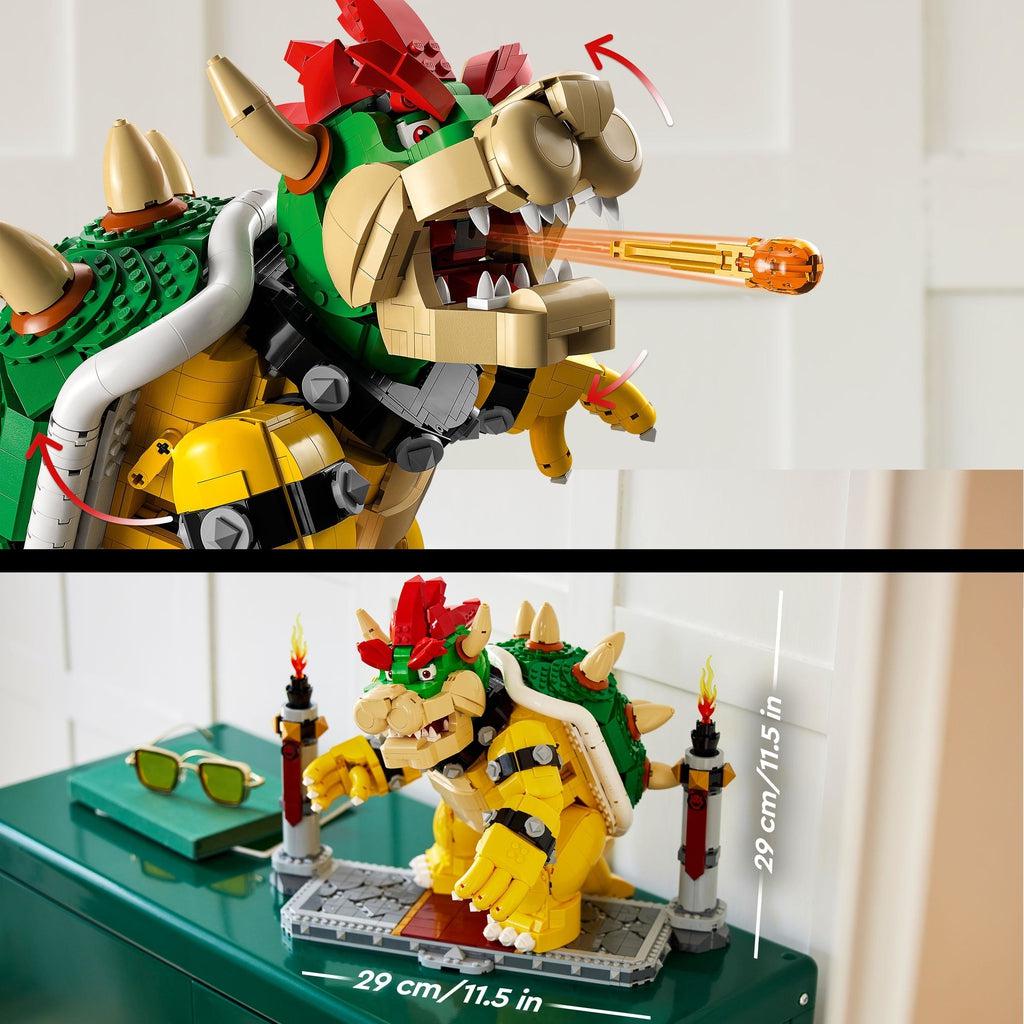 LEGO Super Mario The Mighty Bowser, Super Mario Day 3D Build and Display  Kit, Collectible Posable Character Figure with Battle Platform, Video Game