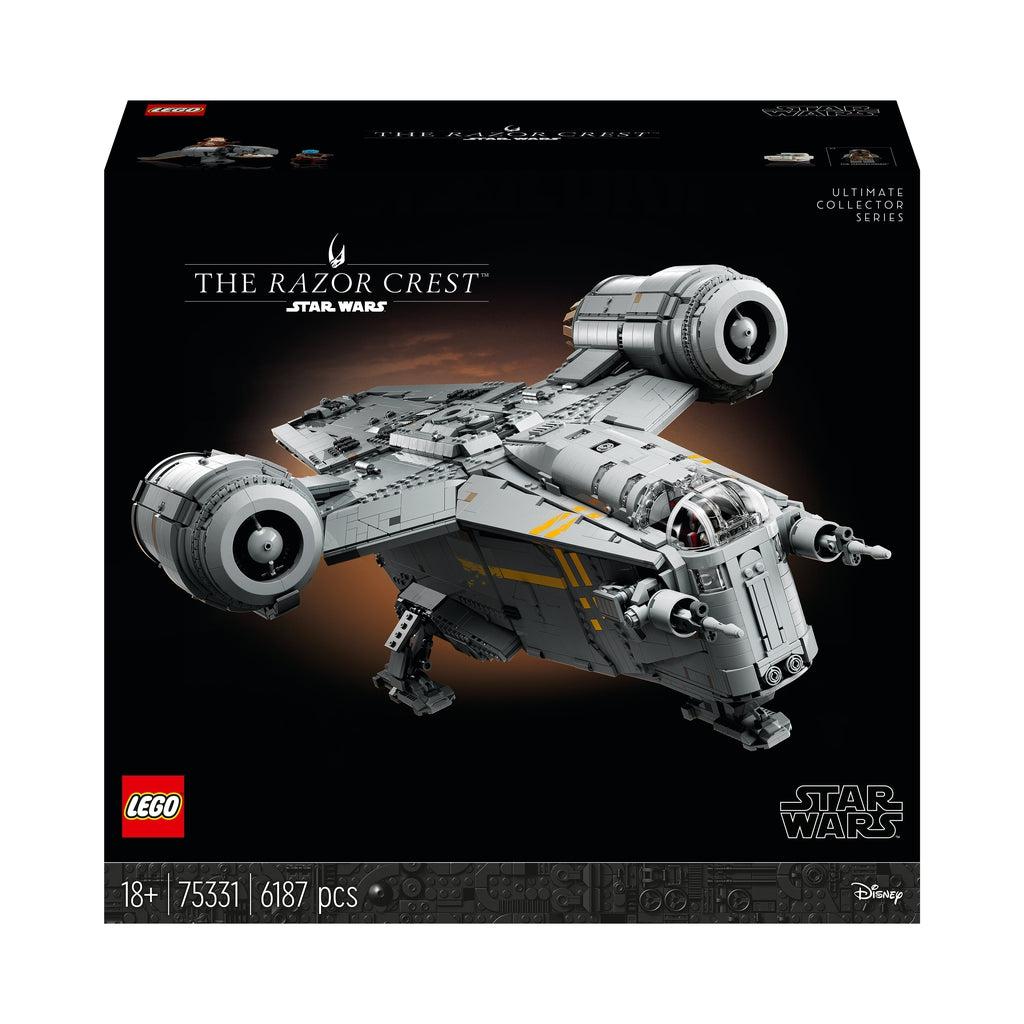 The Box shows the star wars lego spaceship on a black background.