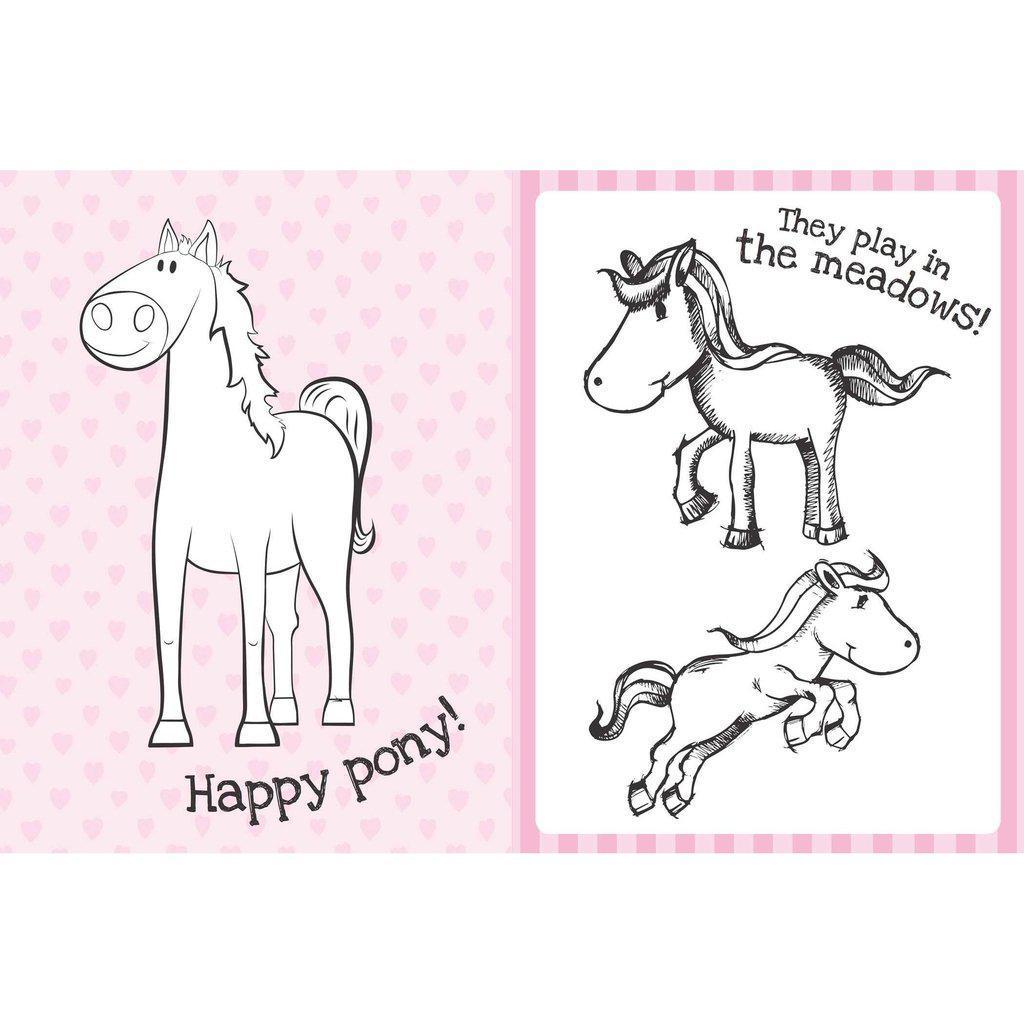 The Too Cute Coloring Book: Ponies-Simon & Schuster-The Red Balloon Toy Store