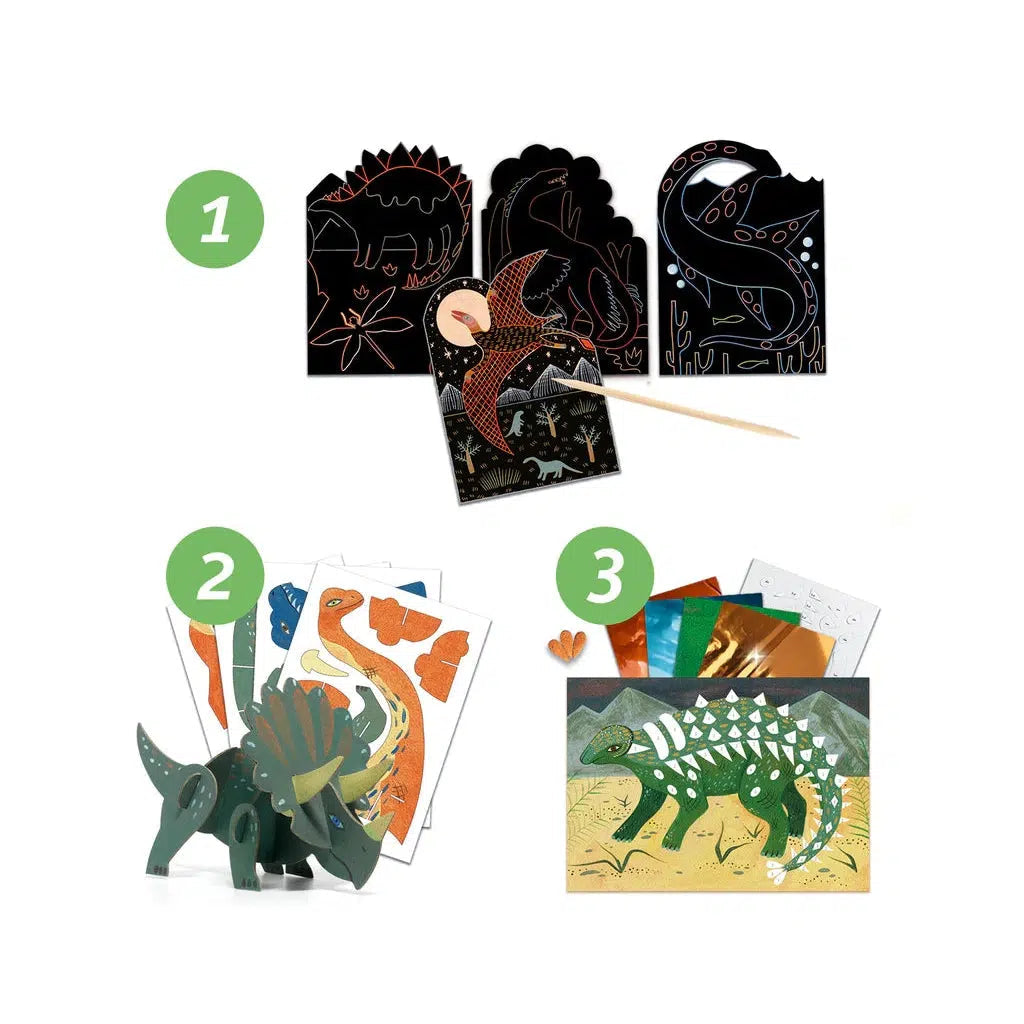 The World of Dinosaurs Multi-Activity Kit-Djeco-The Red Balloon Toy Store