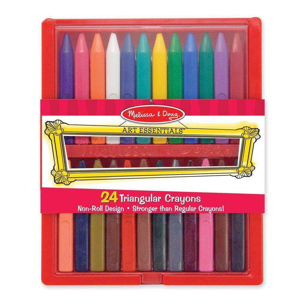 Triangular Crayon Set (24 pc)-Melissa & Doug-The Red Balloon Toy Store