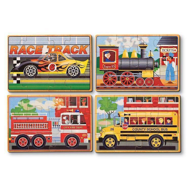 Vehicle Puzzles in a Box-Melissa & Doug-The Red Balloon Toy Store
