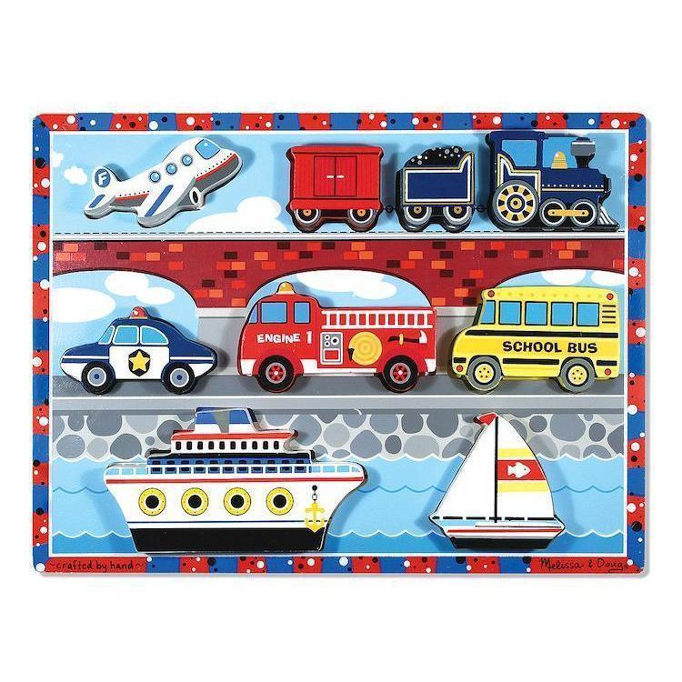 Vehicles Chunky Puzzle-Melissa & Doug-The Red Balloon Toy Store