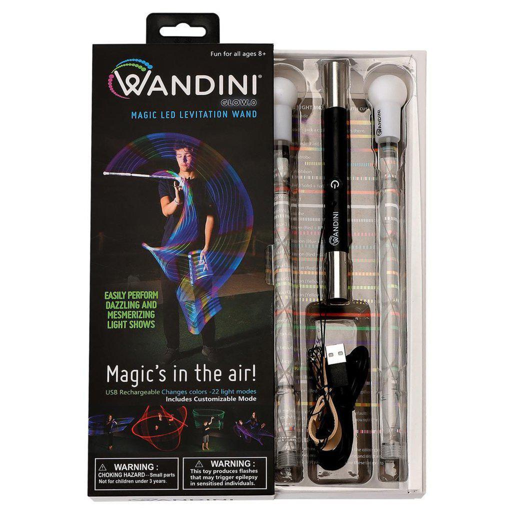 image shows the wandini box and the three pieces of the wand nect to eachother