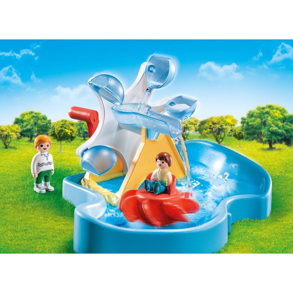 Playmobil 1 2 3 Water Wheel Carousel - - Fat Brain Toys