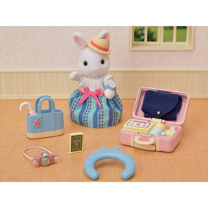 Scene of the Snow Rabbit Mother in a room with all of her things being unpacked after a long day of travel.
