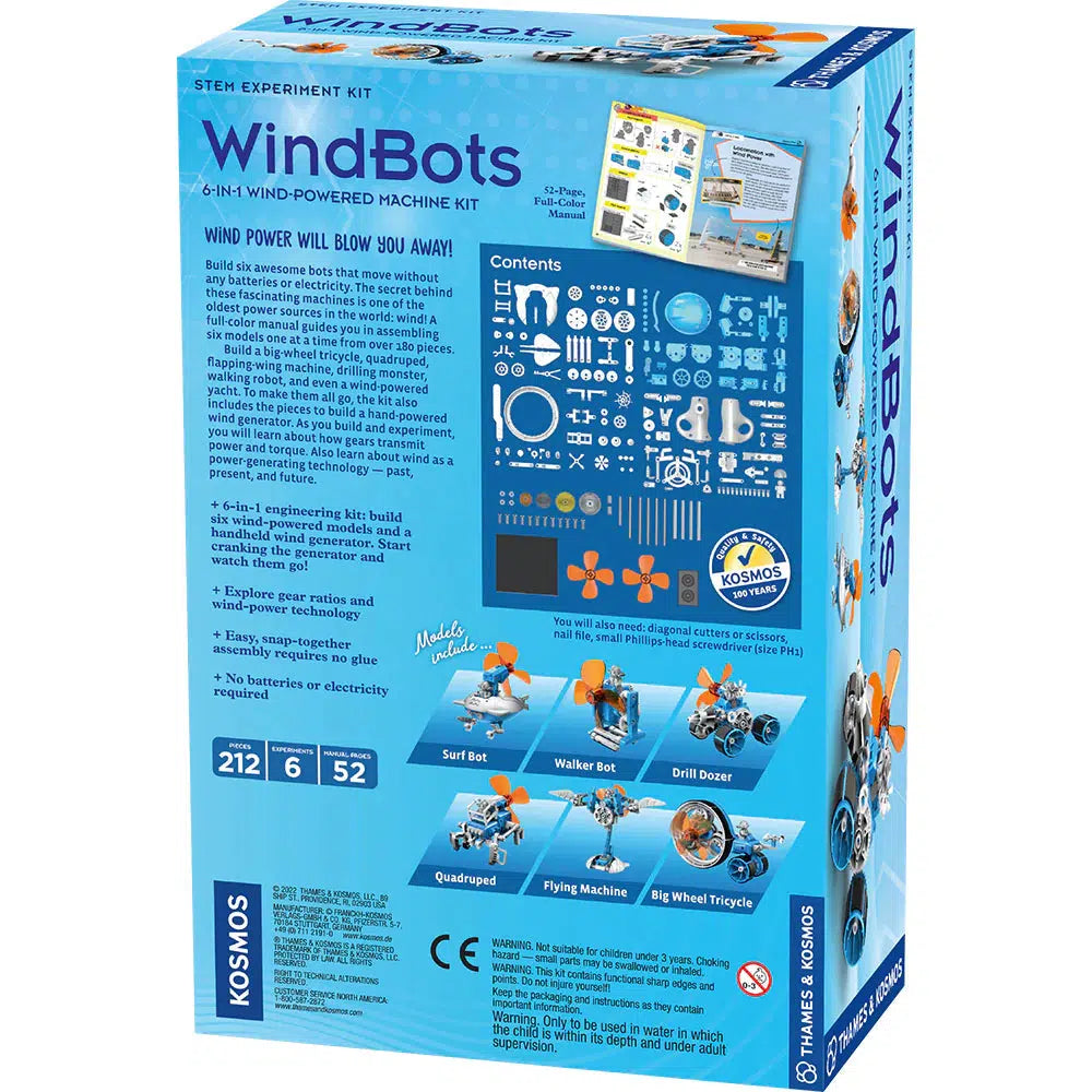 WindBots: 6-in-1 Wind-Powered Machine Kit-Thames & Kosmos-The Red Balloon Toy Store