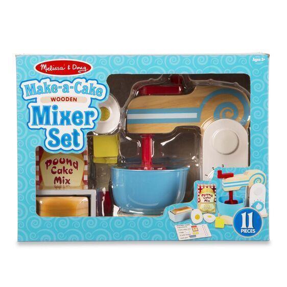 Melissa & Doug 11 Piece Melissa & Doug Wooden Make-A-Cake Mixer Set  Learning Tools & Reviews