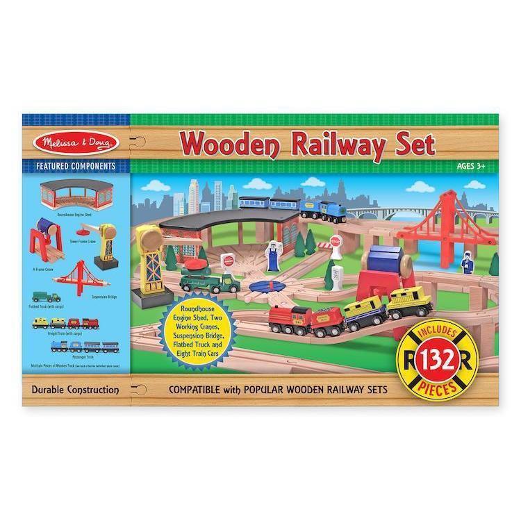 Wooden Railway Set-Melissa & Doug-The Red Balloon Toy Store