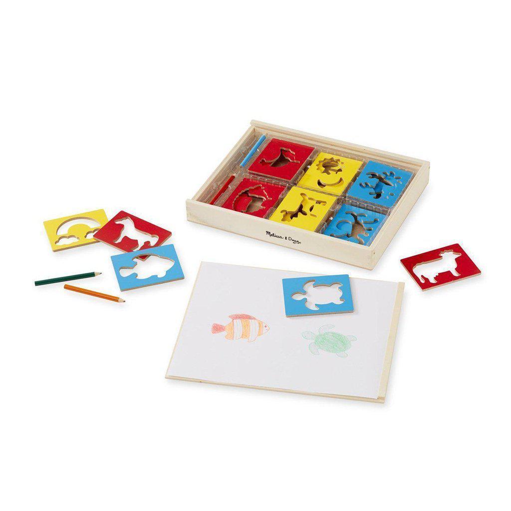 Wooden Stencil Box-Melissa & Doug-The Red Balloon Toy Store