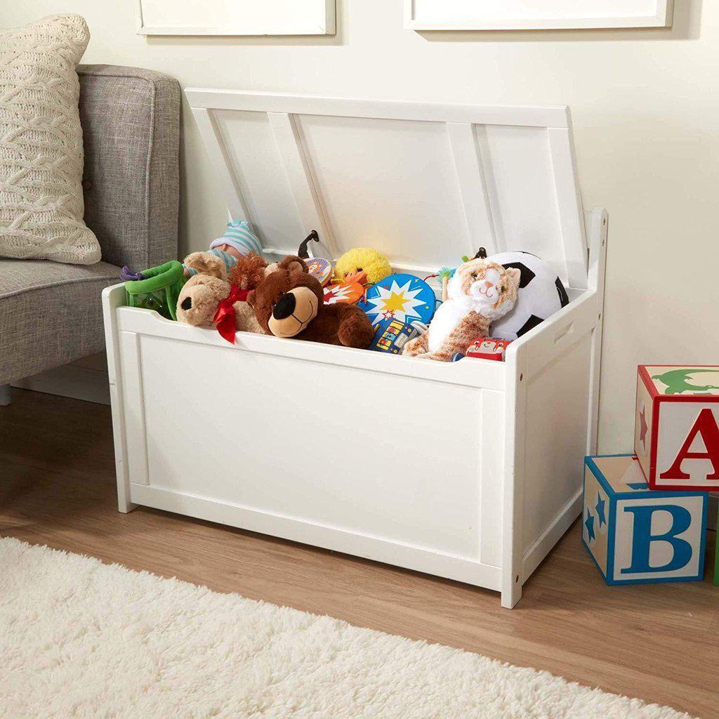 Wooden Toy Chest - White-Melissa & Doug-The Red Balloon Toy Store