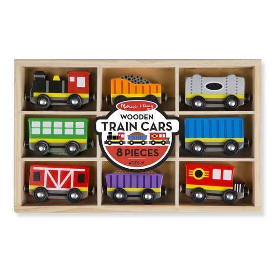 Wooden Train Cars-Melissa & Doug-The Red Balloon Toy Store