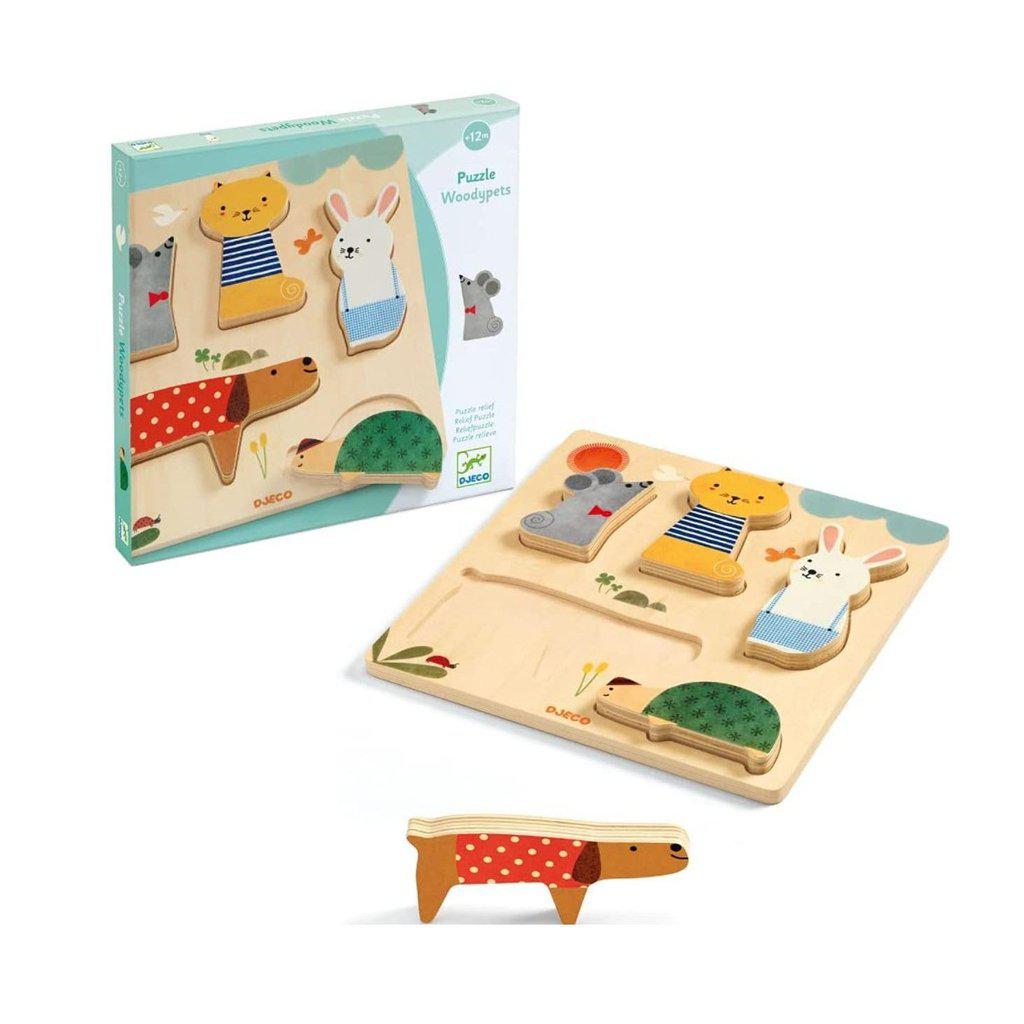 Woodypets Wooden Puzzle-Djeco-The Red Balloon Toy Store