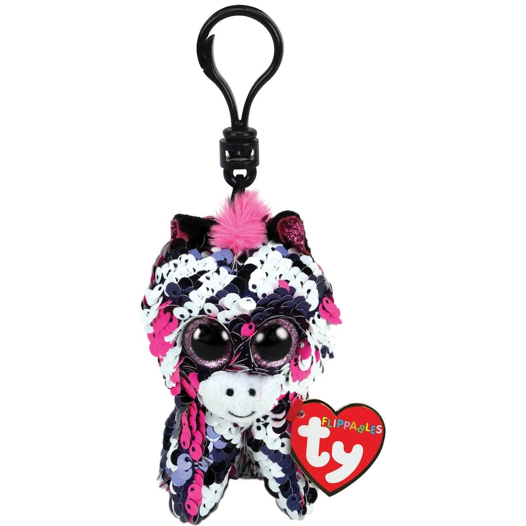 Zoey - Sequin Zebra Clip-Ty-The Red Balloon Toy Store